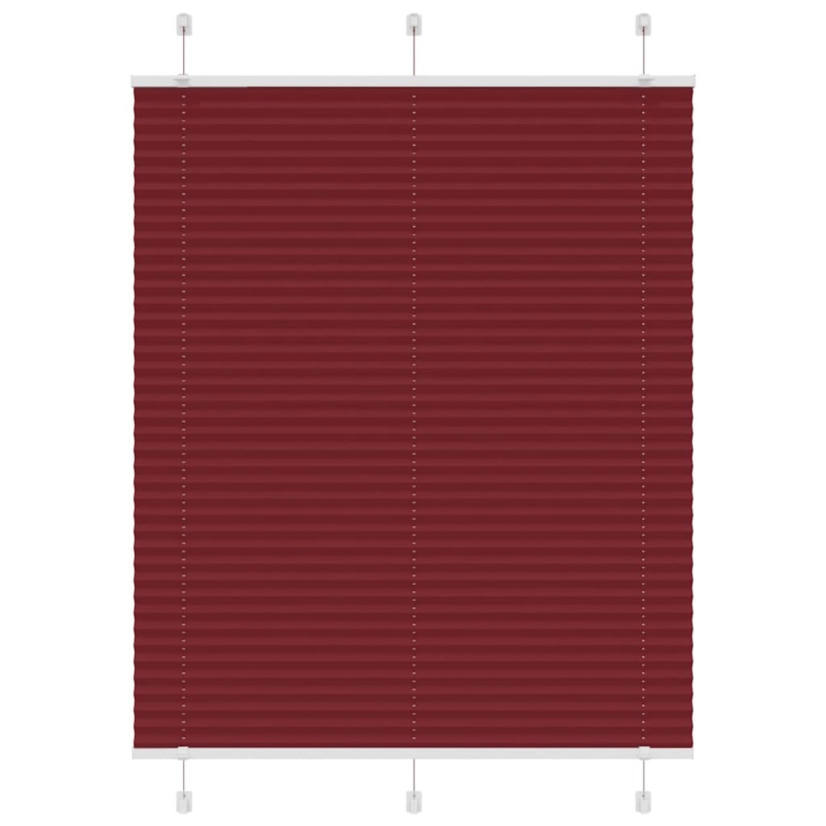 vidaXL Πλισέ περσίδα Μπορντό κόκκινο 105x150 cm Πλάτος υφάσματος
