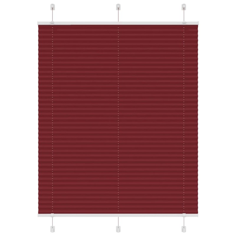 vidaXL Πλισέ περσίδα Μπορντό κόκκινο 105x150 cm Πλάτος υφάσματος