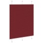 vidaXL Πλισέ περσίδα Μπορντό κόκκινο 110x150 cm Πλάτος υφάσματος