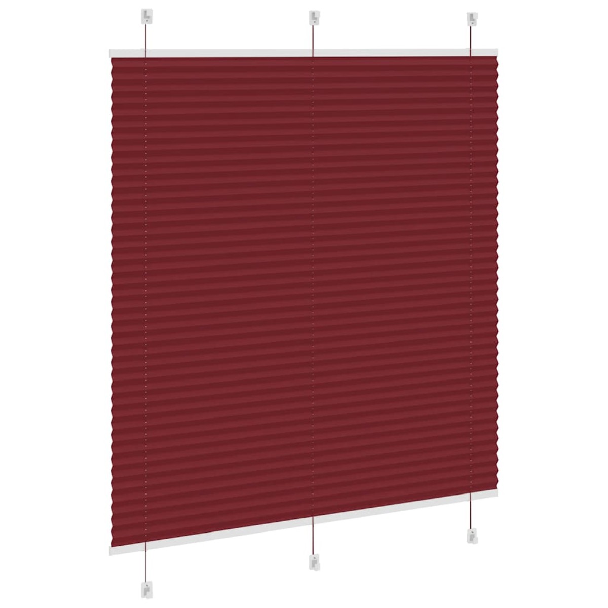 vidaXL Πλισέ περσίδα Μπορντό κόκκινο 115x150 cm Πλάτος υφάσματος