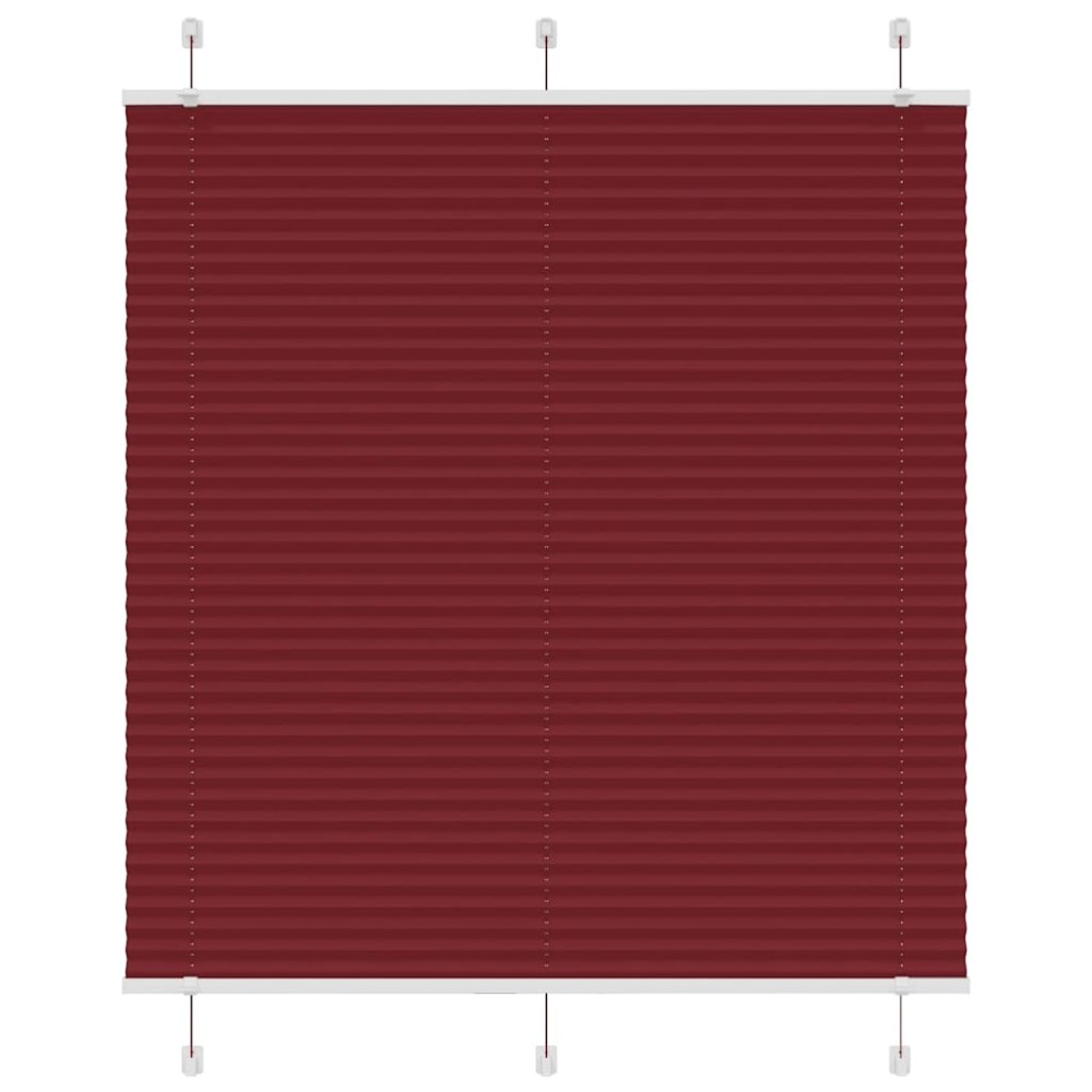 vidaXL Πλισέ περσίδα Μπορντό κόκκινο 120x150 cm Πλάτος υφάσματος