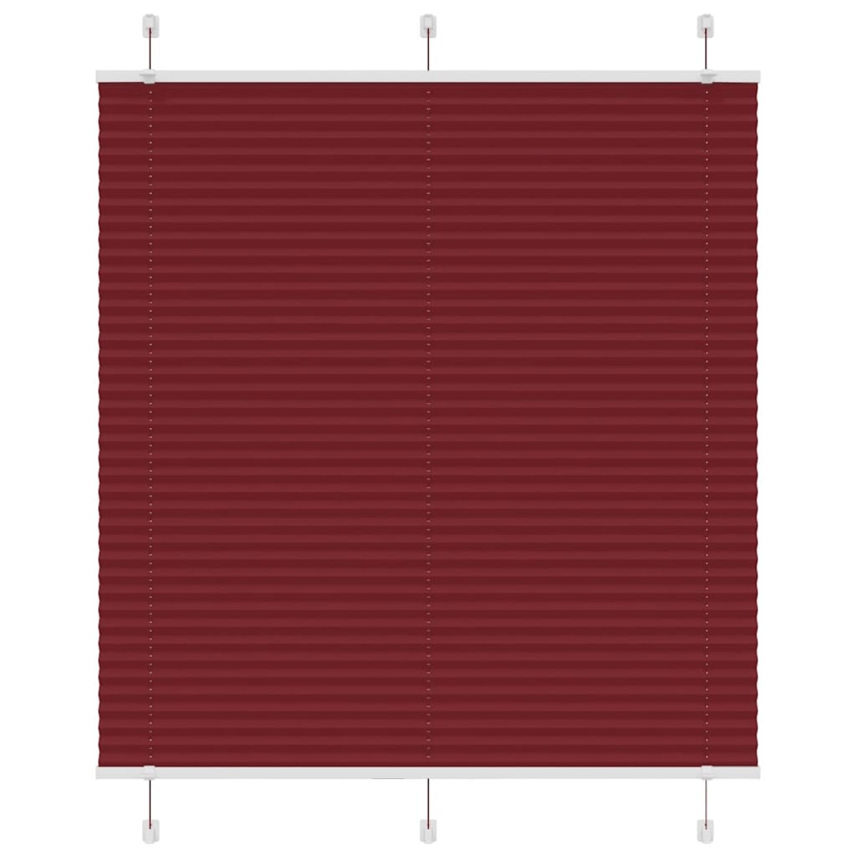 vidaXL Πλισέ περσίδα Μπορντό κόκκινο 120x150 cm Πλάτος υφάσματος