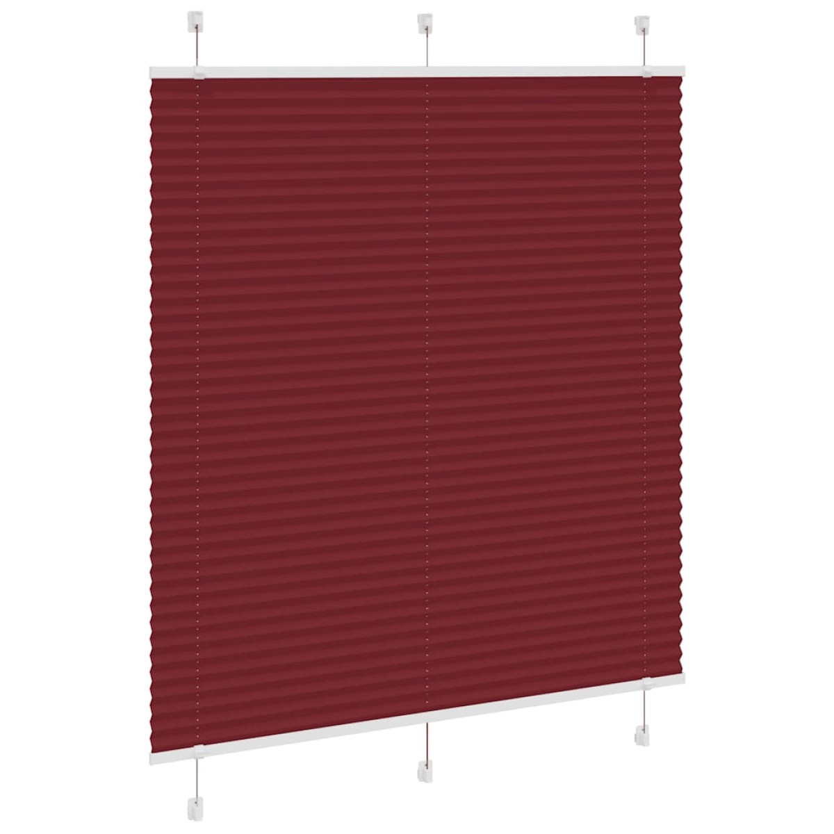 vidaXL Πλισέ περσίδα Μπορντό κόκκινο 120x150 cm Πλάτος υφάσματος