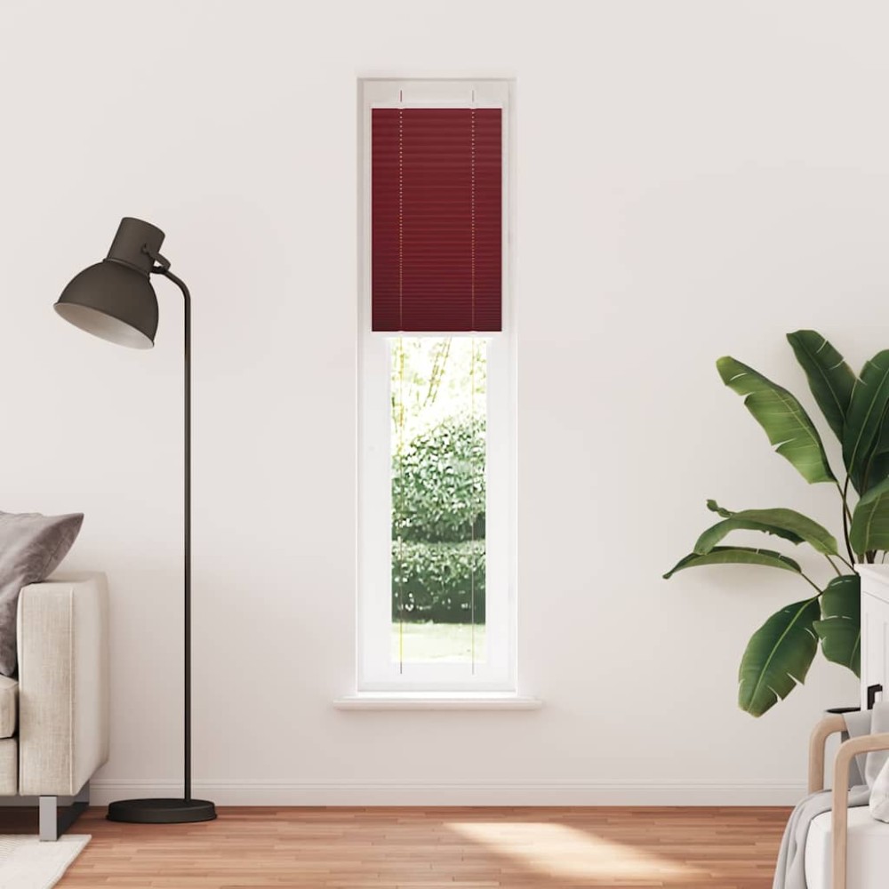 vidaXL Πλισέ Στόρι Μπορντό Κόκκινο 50x200 εκ. Πλάτος Υφάσματος 49,4 εκ. Πολυεστέρας
