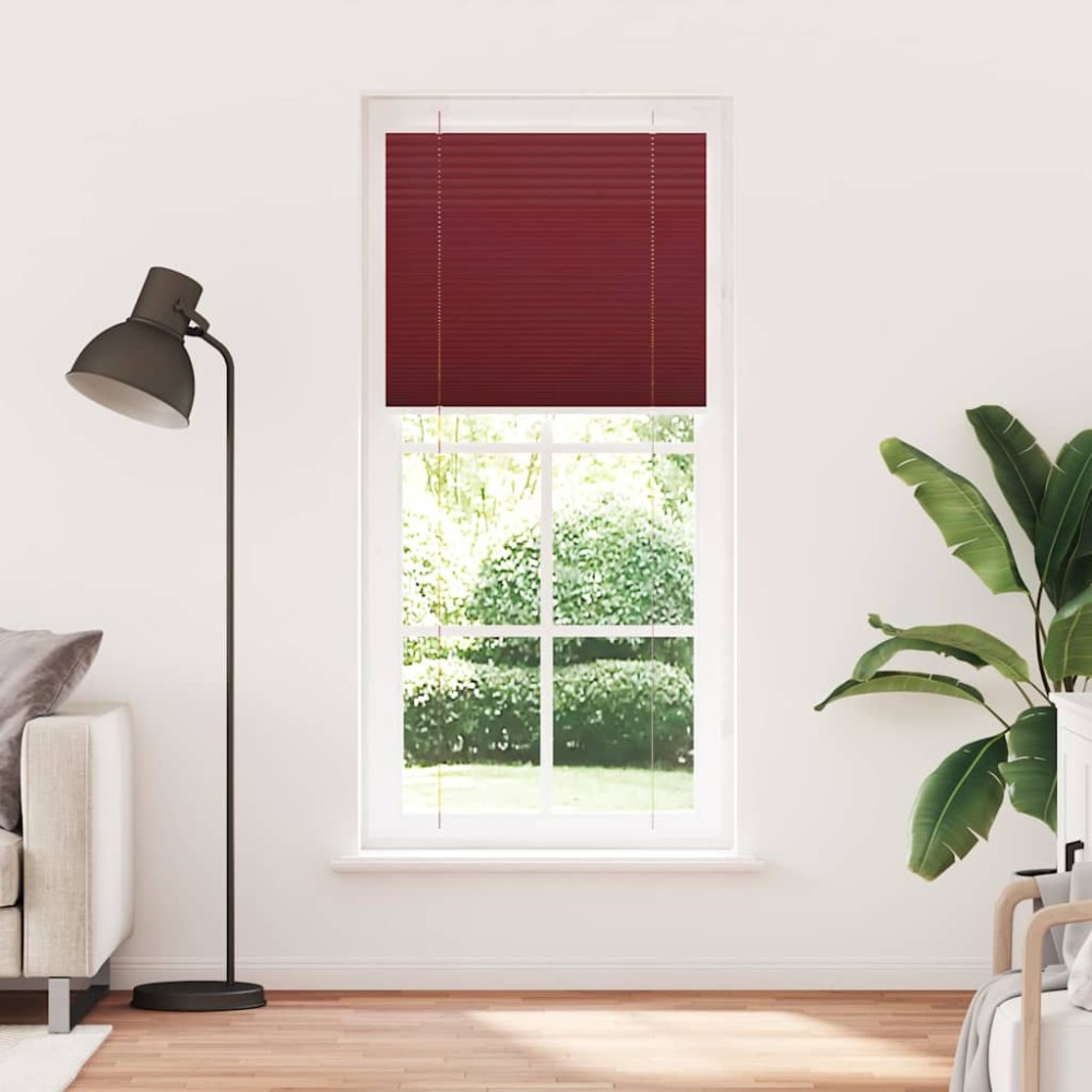 vidaXL Πλισέ Στόρι Μπορντό Κόκκινο 85x200 εκ. Πλάτος Υφάσματος 84,4 εκ. Πολυεστέρας