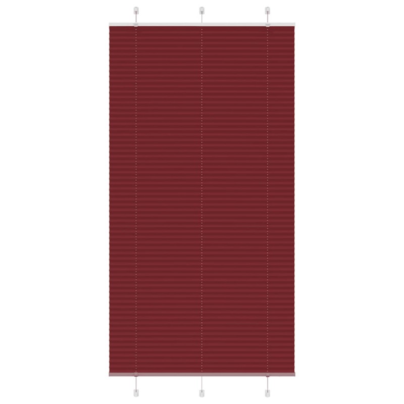 vidaXL Πλισέ Στόρι Μπορντό Κόκκινο 105x200 εκ. Πλάτος Υφάσματος 104,4 εκ. Πολυεστέρας