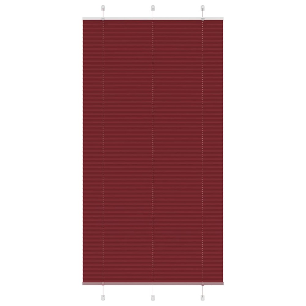 vidaXL Πλισέ Στόρι Μπορντό Κόκκινο 110x200 εκ. Πλάτος Υφάσματος 109,4 εκ. Πολυεστέρας