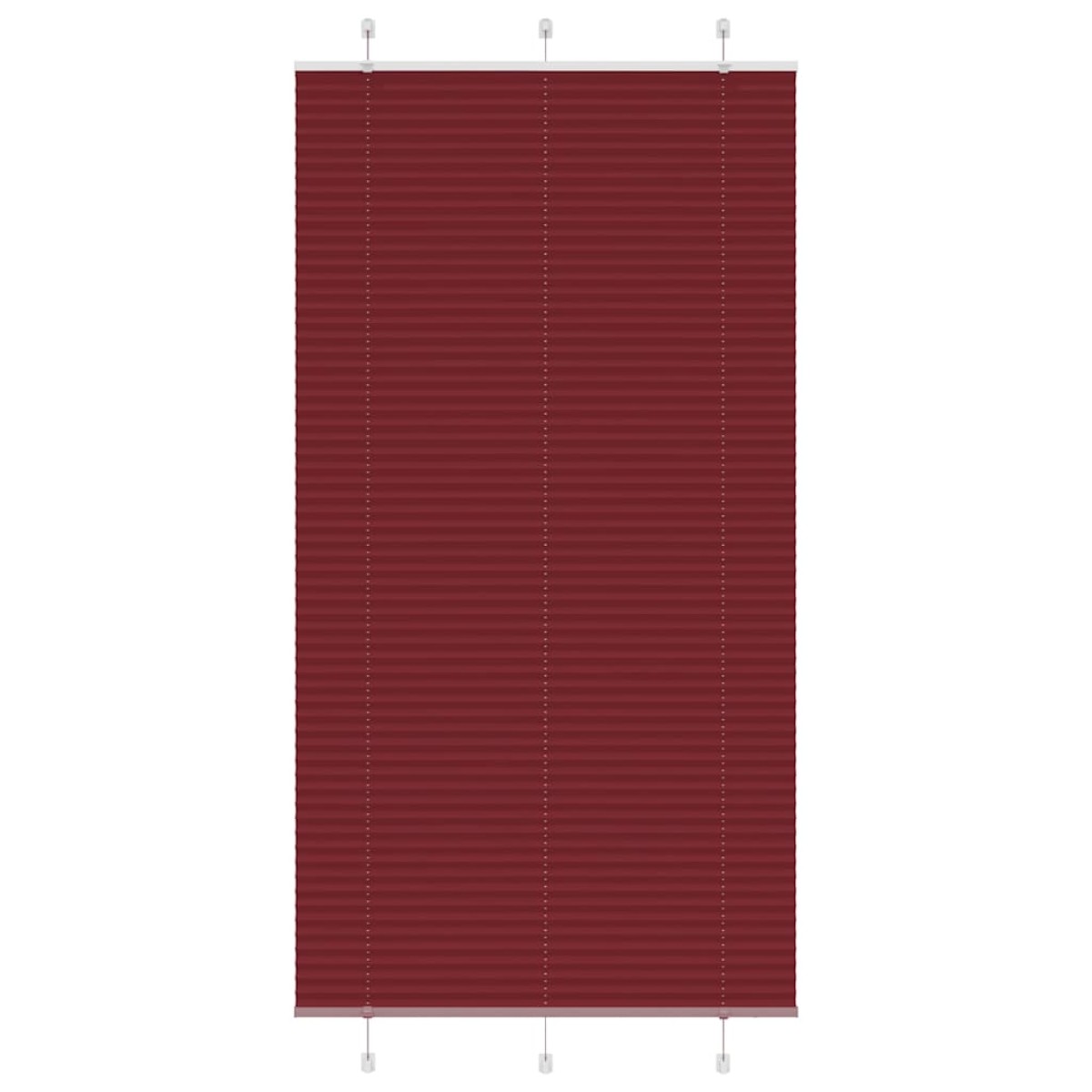 vidaXL Πλισέ Στόρι Μπορντό Κόκκινο 110x200 εκ. Πλάτος Υφάσματος 109,4 εκ. Πολυεστέρας