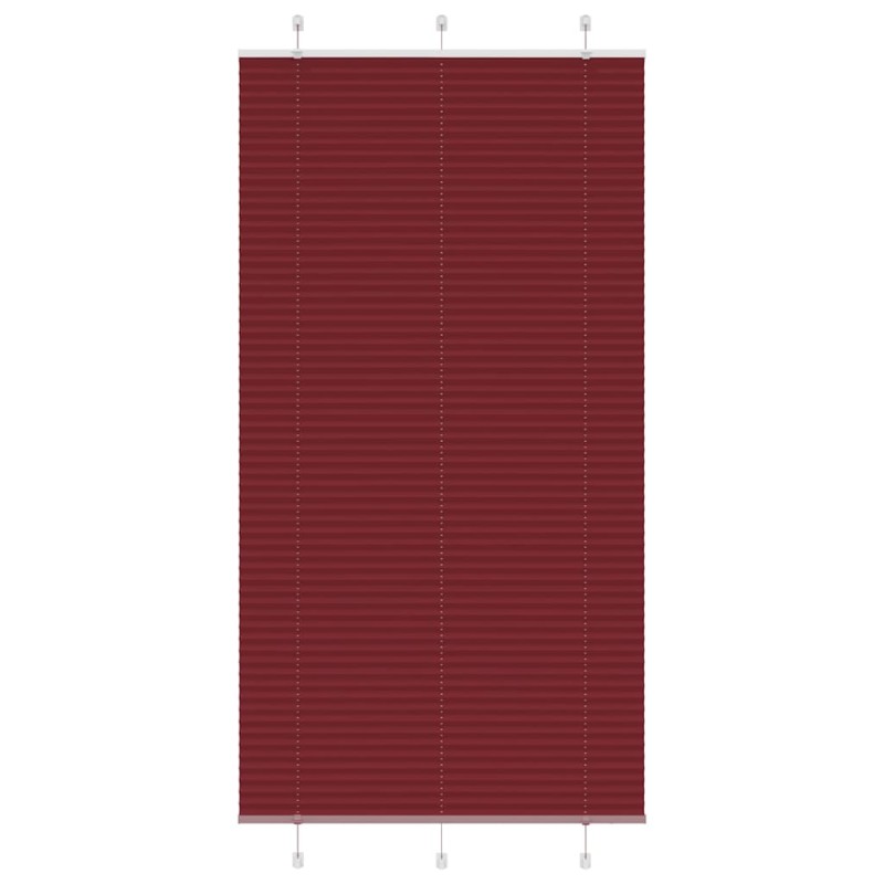 vidaXL Πλισέ Στόρι Μπορντό Κόκκινο 110x200 εκ. Πλάτος Υφάσματος 109,4 εκ. Πολυεστέρας