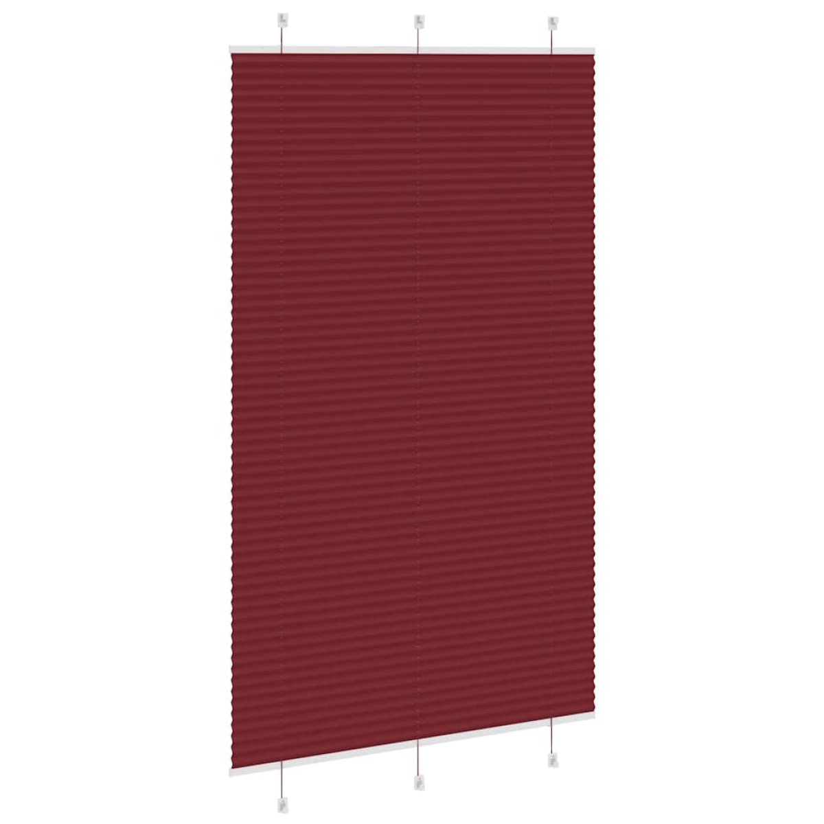 vidaXL Πλισέ Στόρι Μπορντό Κόκκινο 120x200 εκ. Πλάτος Υφάσματος 119,4 εκ. Πολυεστέρας