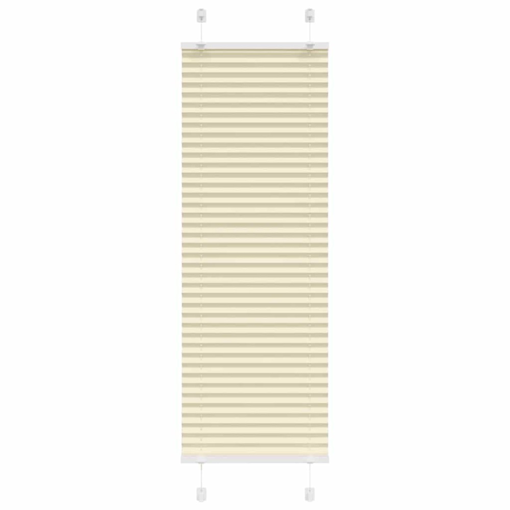 vidaXL Πλισέ περσίδα Κρέμα 50x100 cm Πλάτος υφάσματος 49,4 cm