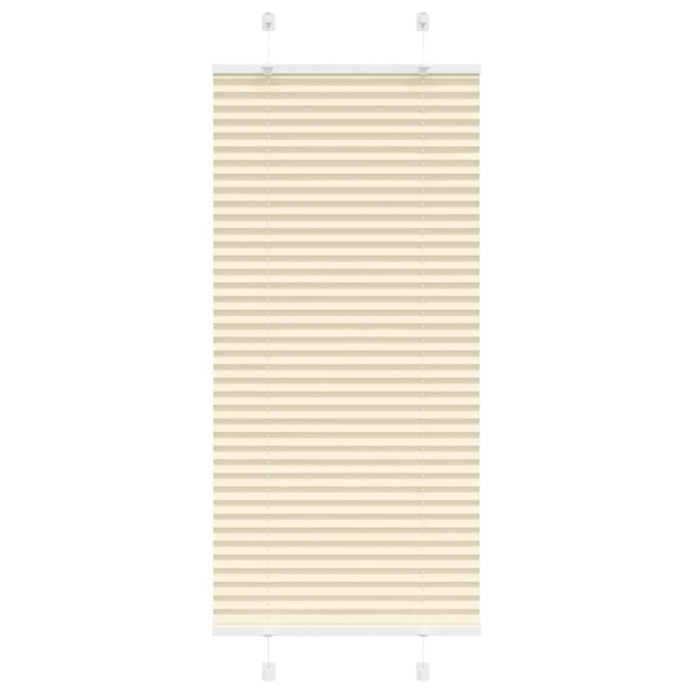 vidaXL Πλισέ περσίδα Κρέμα 55x100 cm Πλάτος υφάσματος 54,4 cm