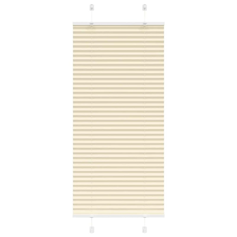 vidaXL Πλισέ περσίδα Κρέμα 55x100 cm Πλάτος υφάσματος 54,4 cm