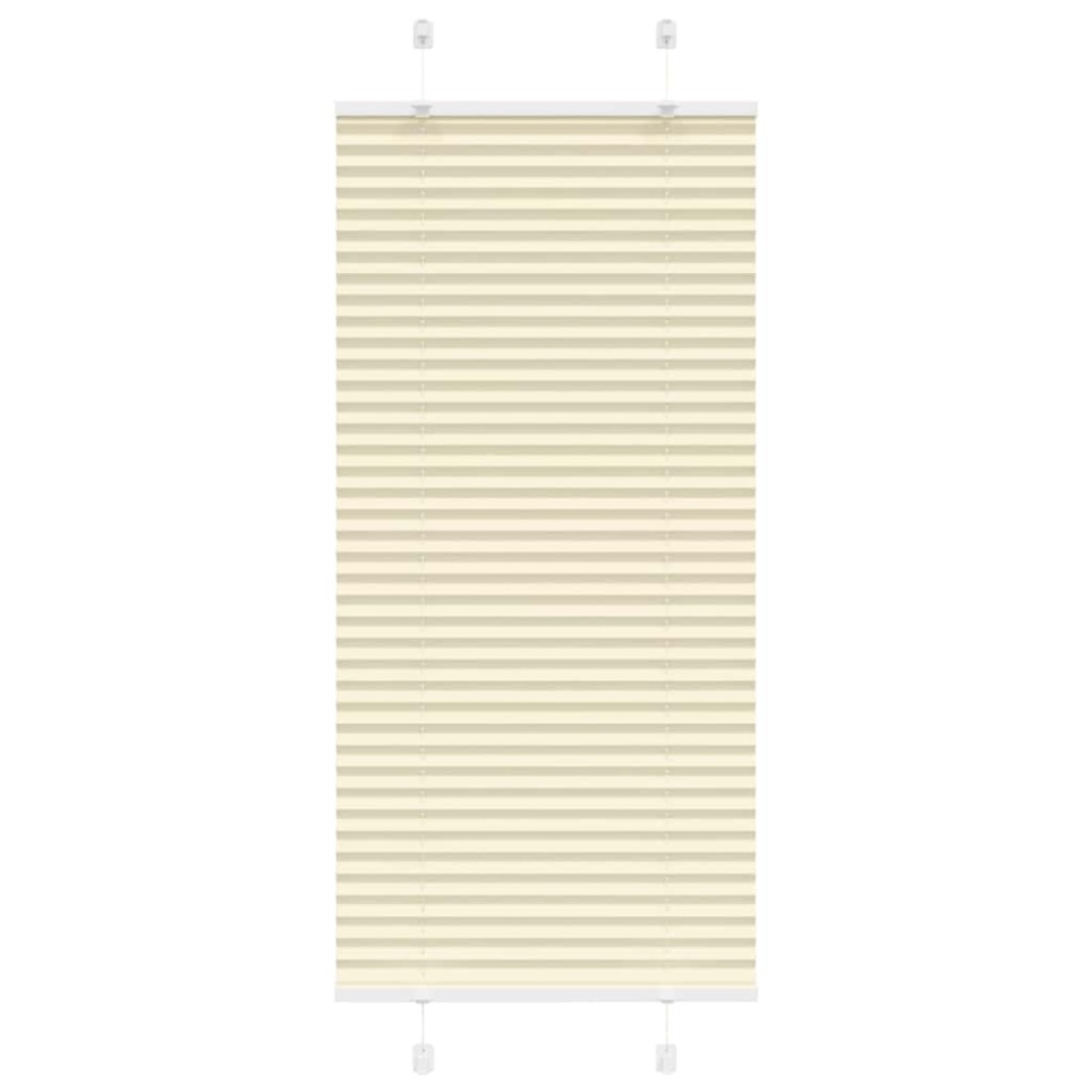 vidaXL Πλισέ περσίδα Κρέμα 60x100 cm Πλάτος υφάσματος 59,4 cm