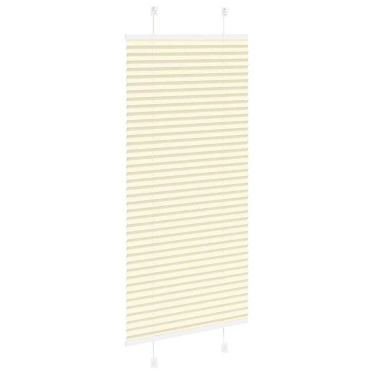 vidaXL Πλισέ περσίδα Κρέμα 60x100 cm Πλάτος υφάσματος 59,4 cm