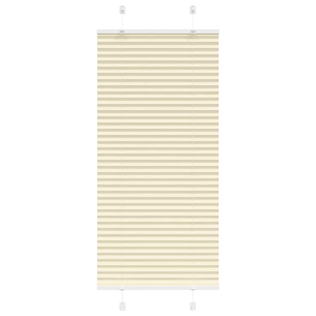 vidaXL Πλισέ περσίδα Κρέμα 65x100 cm Πλάτος υφάσματος 64,4 cm