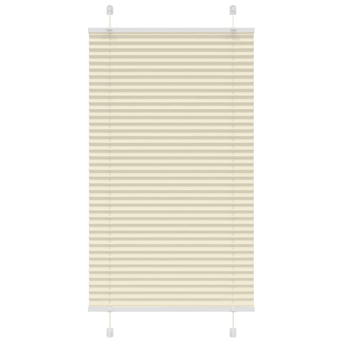 vidaXL Πλισέ περσίδα Κρέμα 70x100 cm Πλάτος υφάσματος 69,4 cm