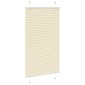 vidaXL Πλισέ περσίδα Κρέμα 70x100 cm Πλάτος υφάσματος 69,4 cm