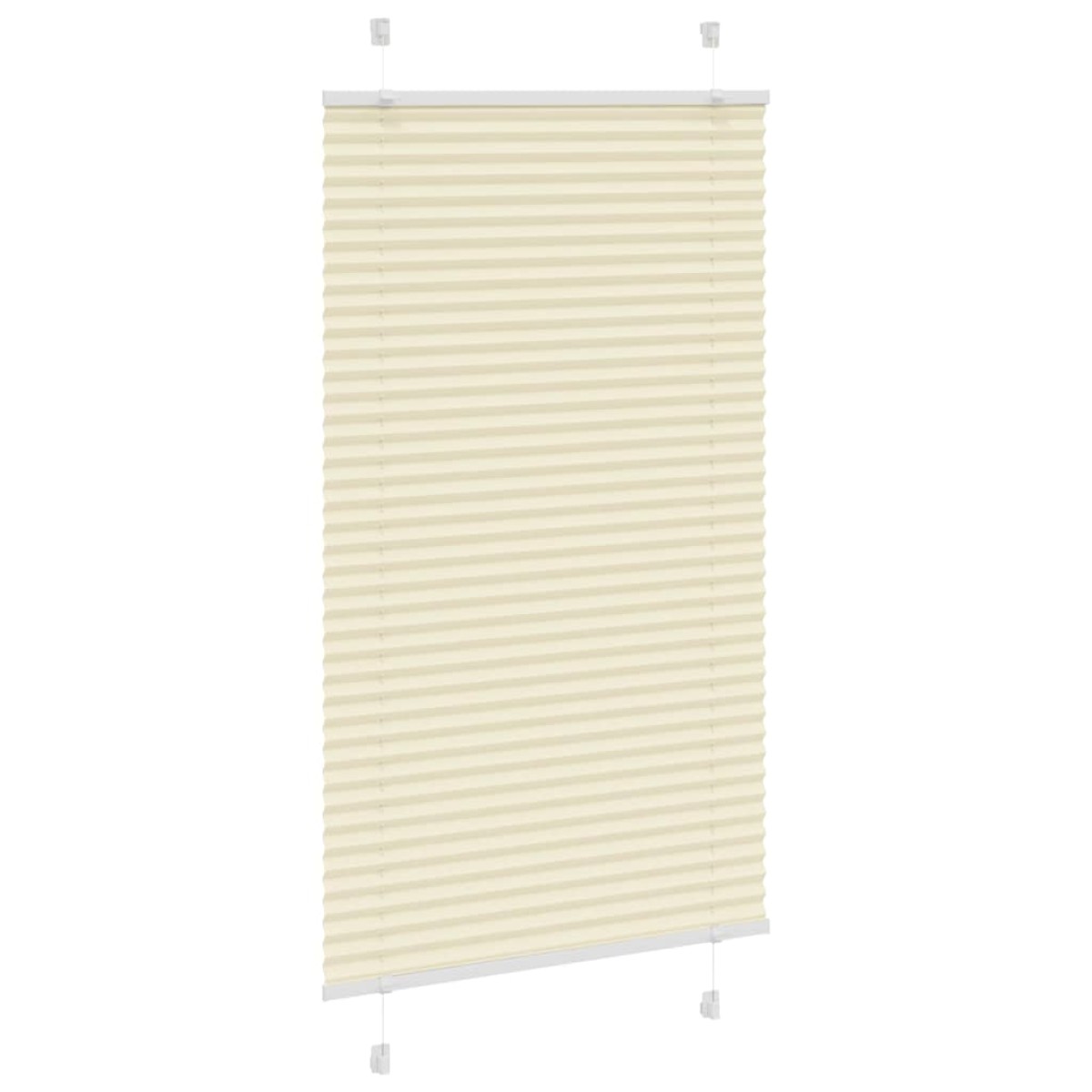 vidaXL Πλισέ περσίδα Κρέμα 75x100 cm Πλάτος υφάσματος 74,4 cm