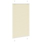 vidaXL Πλισέ περσίδα Κρέμα 75x100 cm Πλάτος υφάσματος 74,4 cm