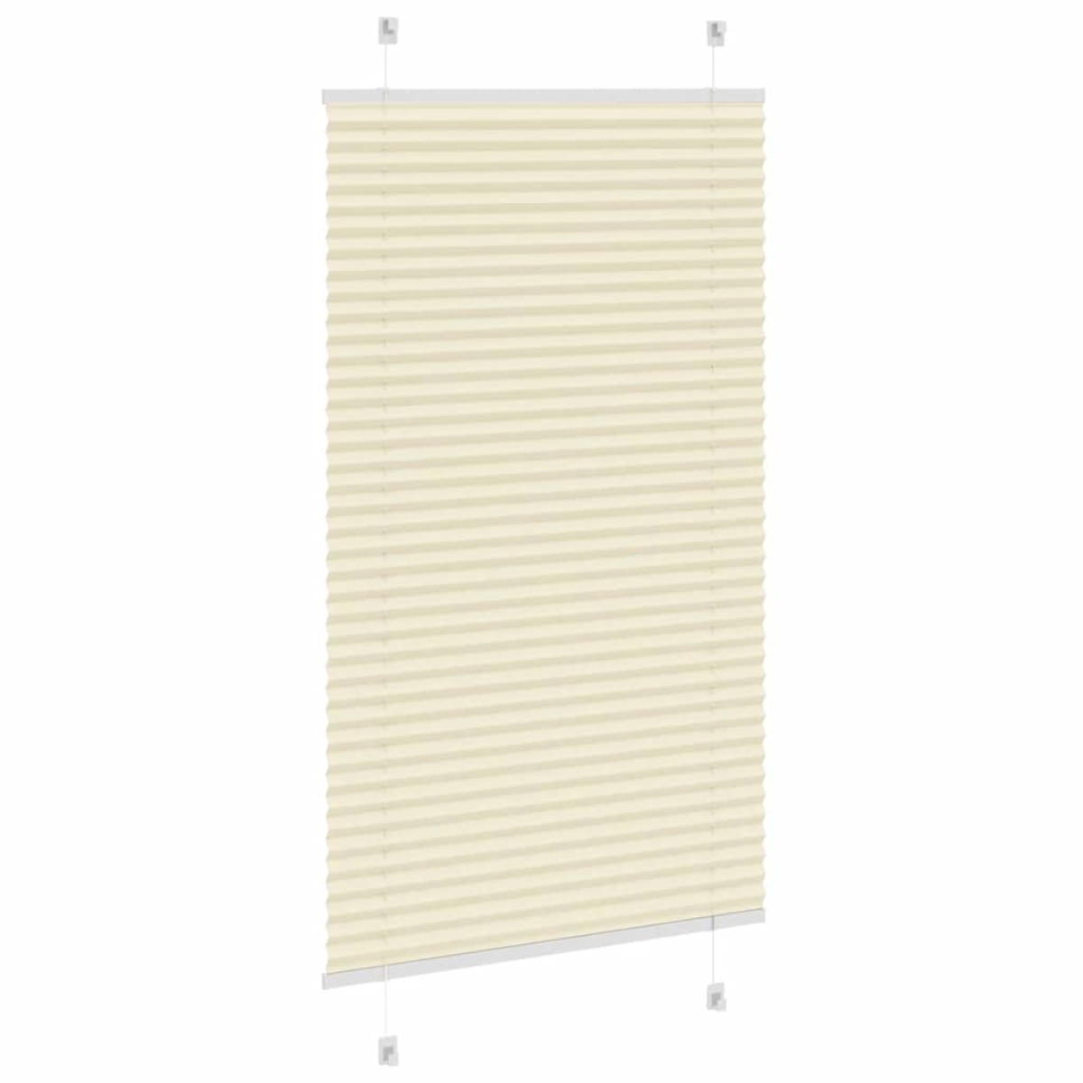 vidaXL Πλισέ περσίδα Κρέμα 75x100 cm Πλάτος υφάσματος 74,4 cm
