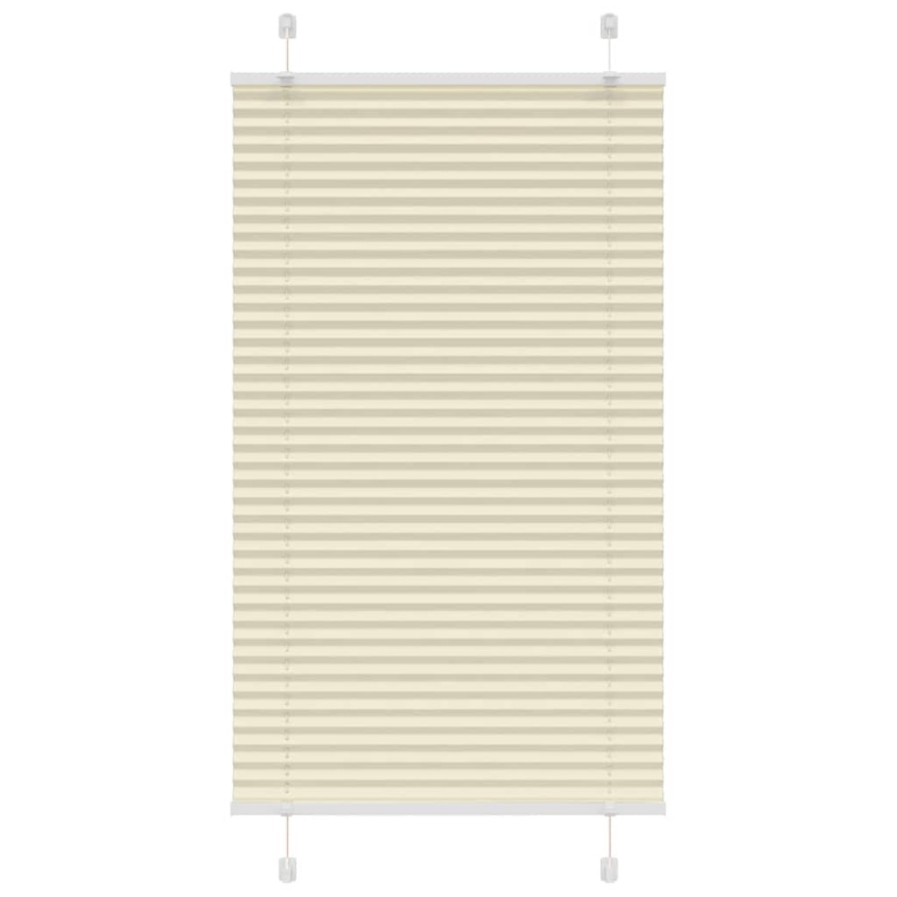 vidaXL Πλισέ περσίδα Κρέμα 80x100 cm Πλάτος υφάσματος 79,4 cm