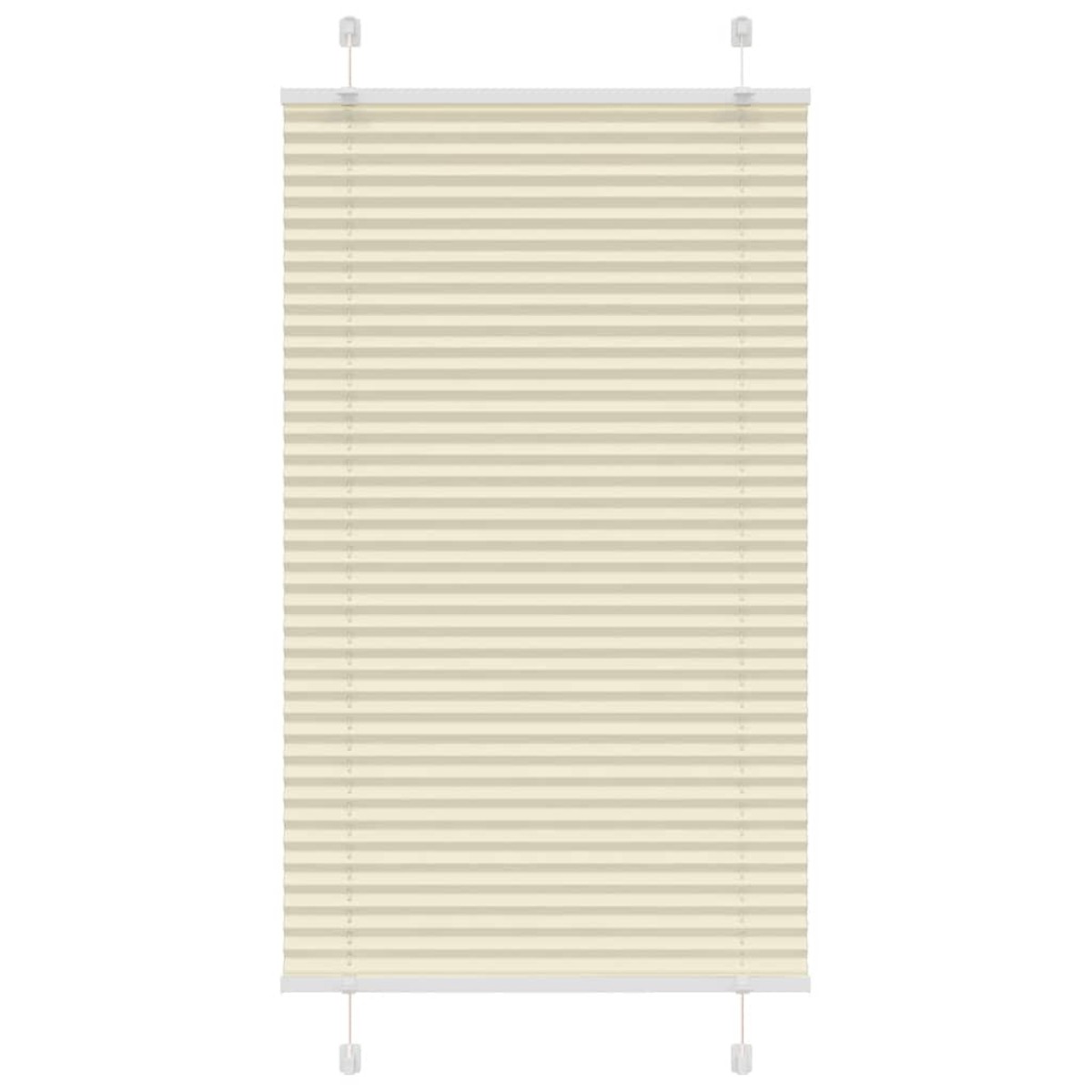 vidaXL Πλισέ περσίδα Κρέμα 80x100 cm Πλάτος υφάσματος 79,4 cm