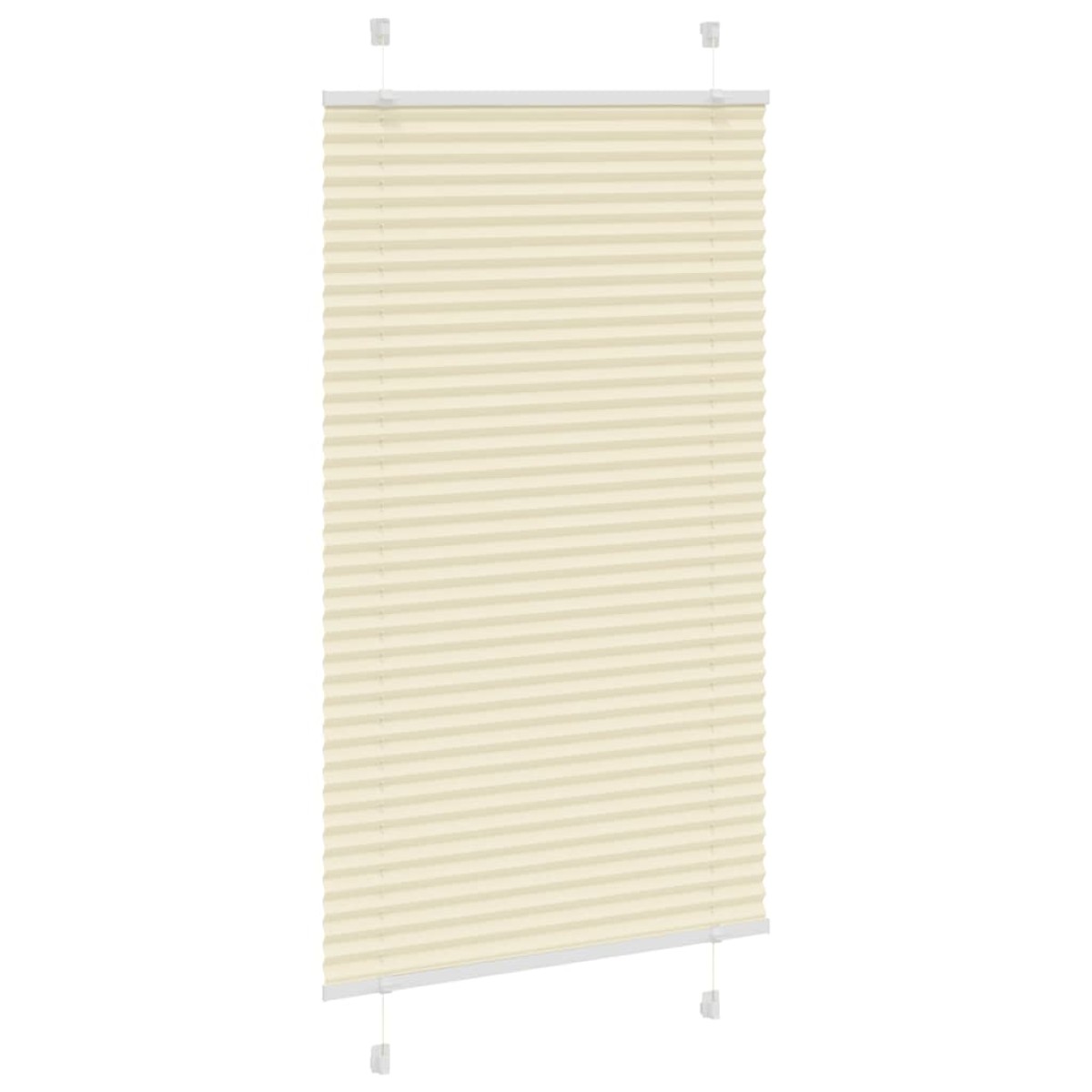 vidaXL Πλισέ περσίδα Κρέμα 80x100 cm Πλάτος υφάσματος 79,4 cm