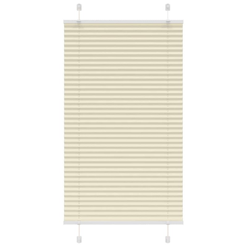 vidaXL Πλισέ περσίδα Κρέμα 80x100 cm Πλάτος υφάσματος 79,4 cm