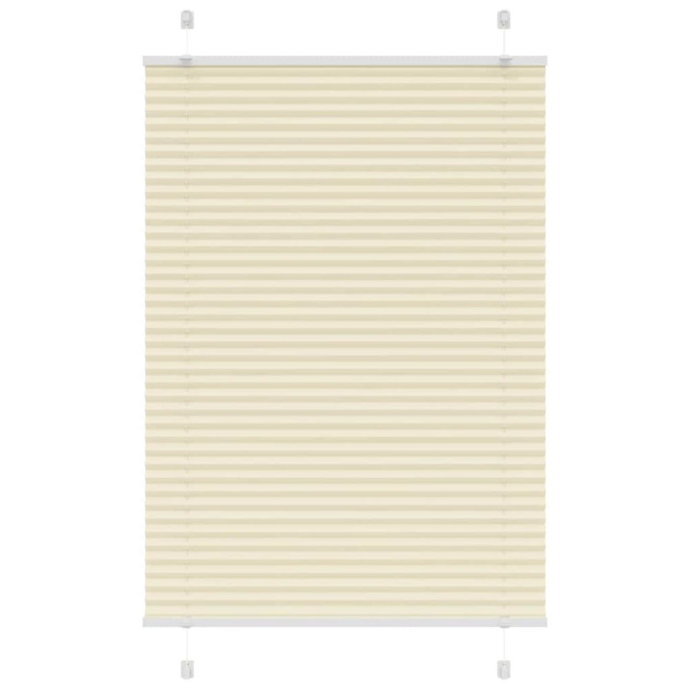 vidaXL Πλισέ περσίδα Κρέμα 85x100 cm Πλάτος υφάσματος 84,4 cm