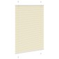vidaXL Πλισέ περσίδα Κρέμα 85x100 cm Πλάτος υφάσματος 84,4 cm