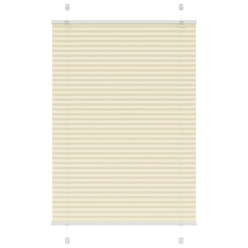 vidaXL Πλισέ περσίδα Κρέμα 85x100 cm Πλάτος υφάσματος 84,4 cm