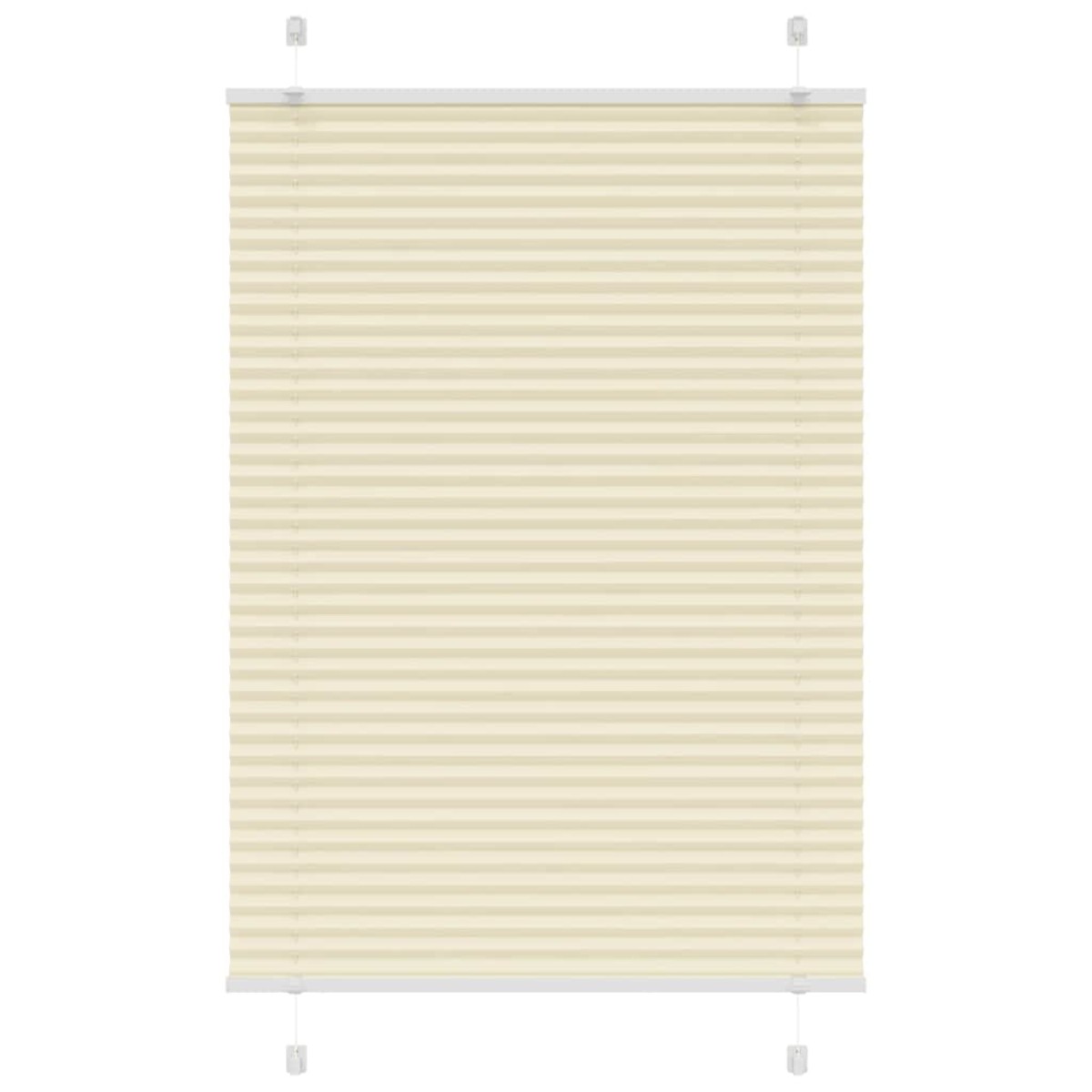 vidaXL Πλισέ περσίδα Κρέμα 95x100 cm Πλάτος υφάσματος 94,4 cm
