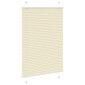 vidaXL Πλισέ περσίδα Κρέμα 100x100 cm Πλάτος υφάσματος 99,4 cm