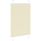 vidaXL Πλισέ περσίδα Κρέμα 100x100 cm Πλάτος υφάσματος 99,4 cm