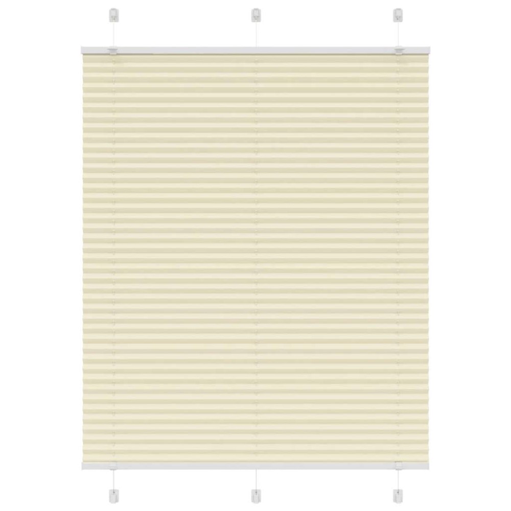 vidaXL Πλισέ περσίδα Κρέμα 105x100 cm Πλάτος υφάσματος 104,4 cm