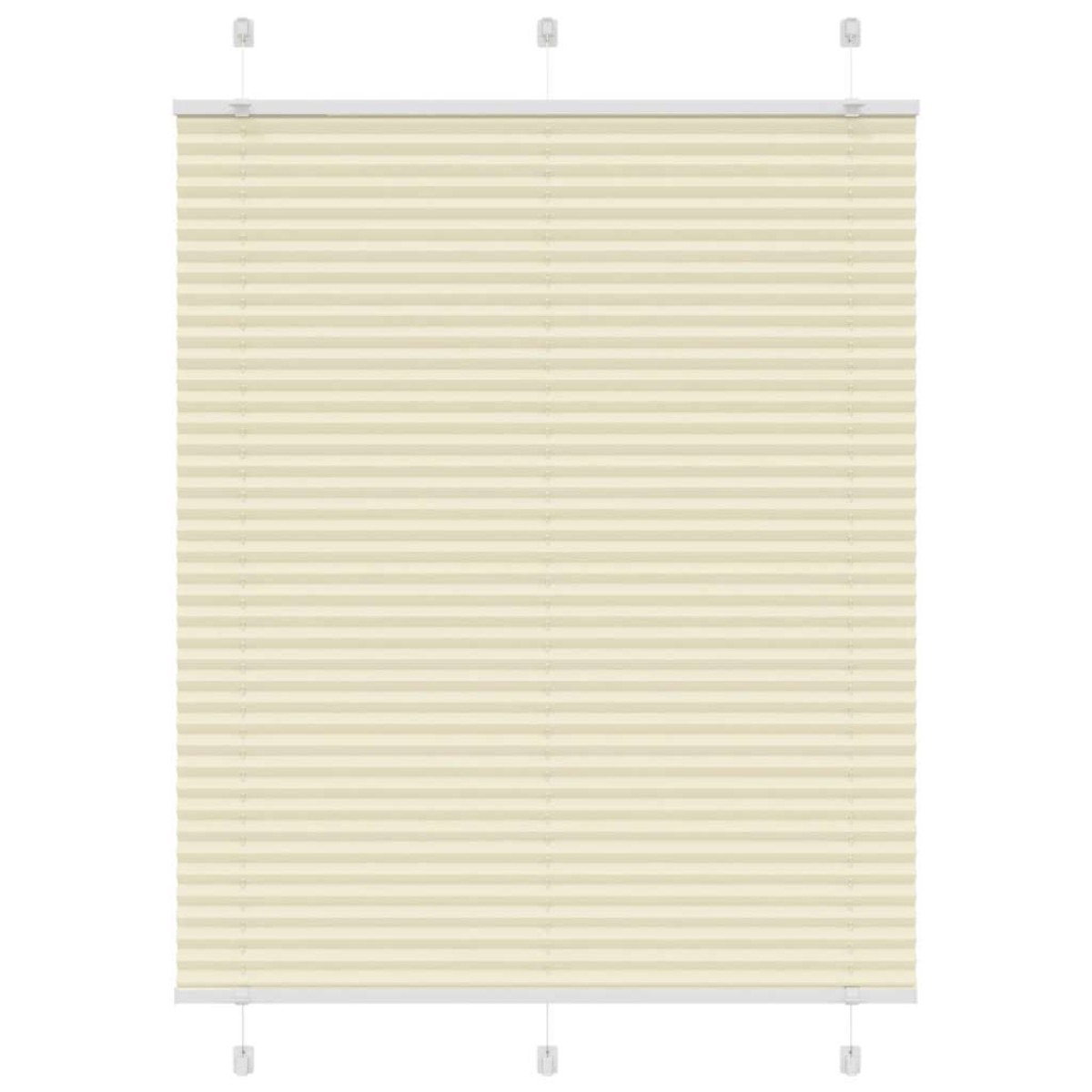 vidaXL Πλισέ περσίδα Κρέμα 105x100 cm Πλάτος υφάσματος 104,4 cm