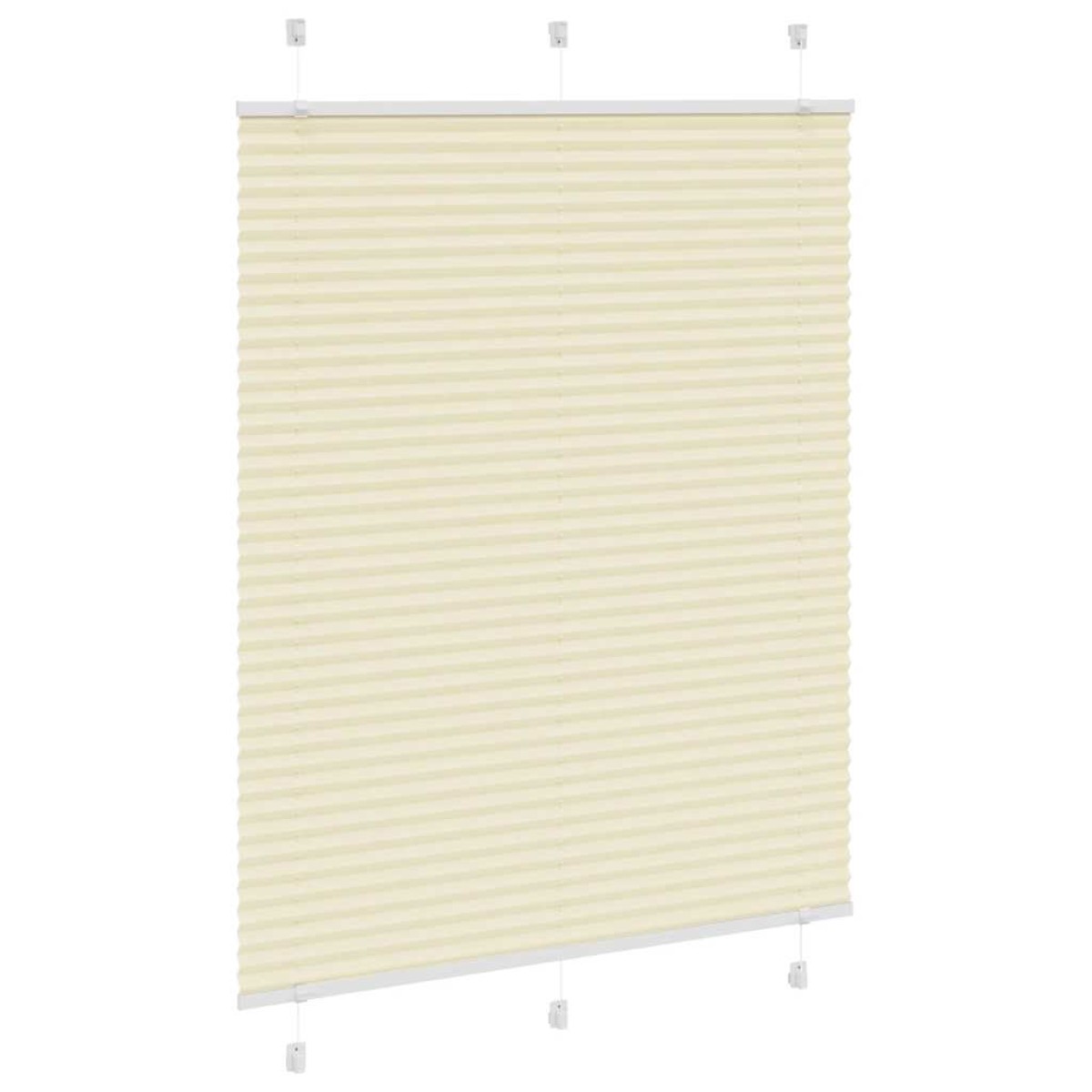 vidaXL Πλισέ περσίδα Κρέμα 105x100 cm Πλάτος υφάσματος 104,4 cm