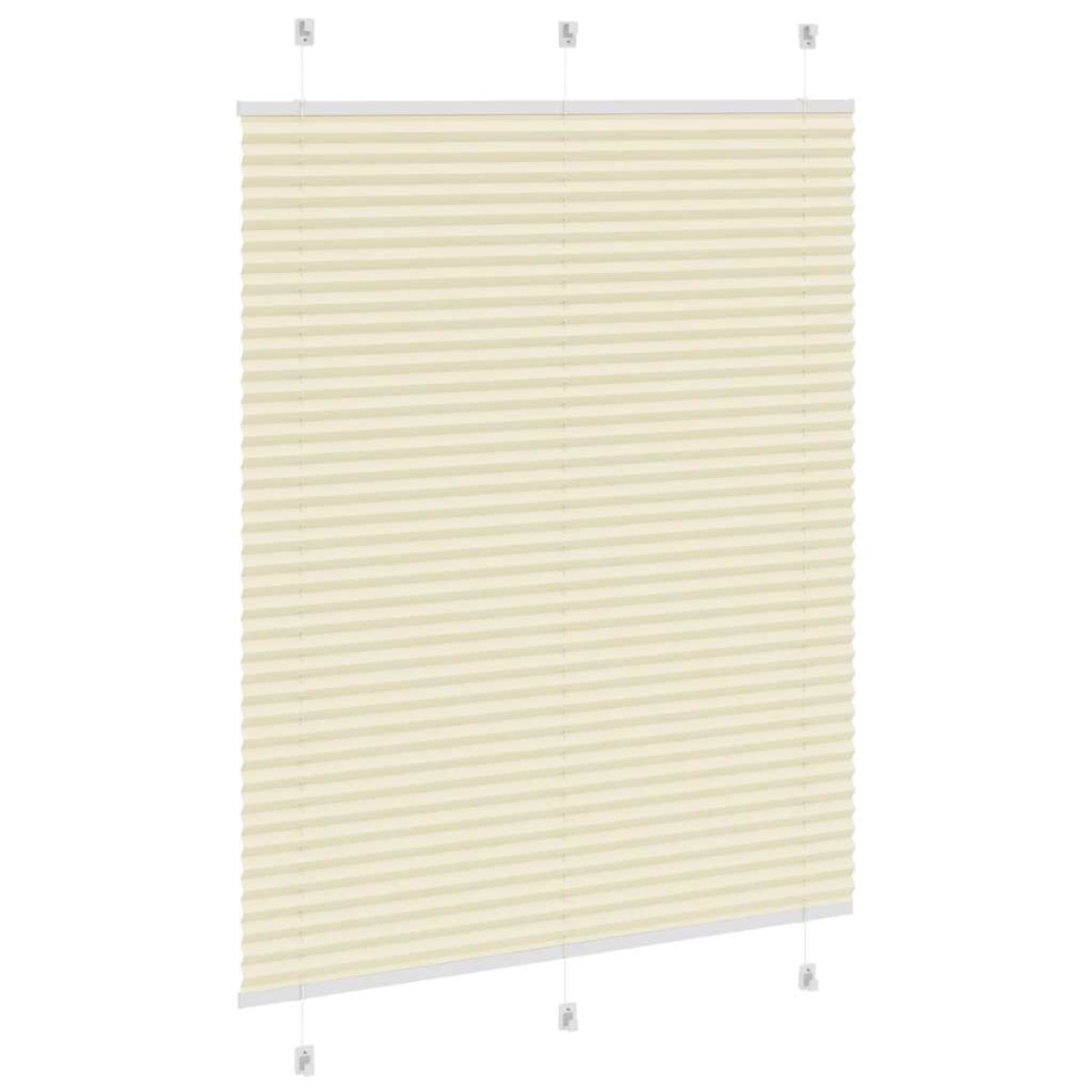 vidaXL Πλισέ περσίδα Κρέμα 105x100 cm Πλάτος υφάσματος 104,4 cm