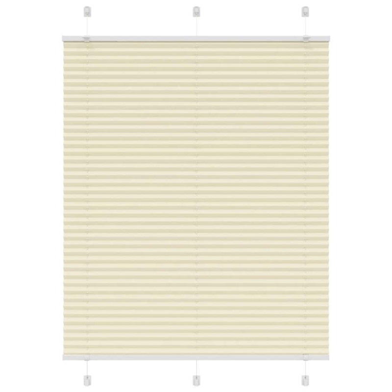 vidaXL Πλισέ περσίδα Κρέμα 105x100 cm Πλάτος υφάσματος 104,4 cm