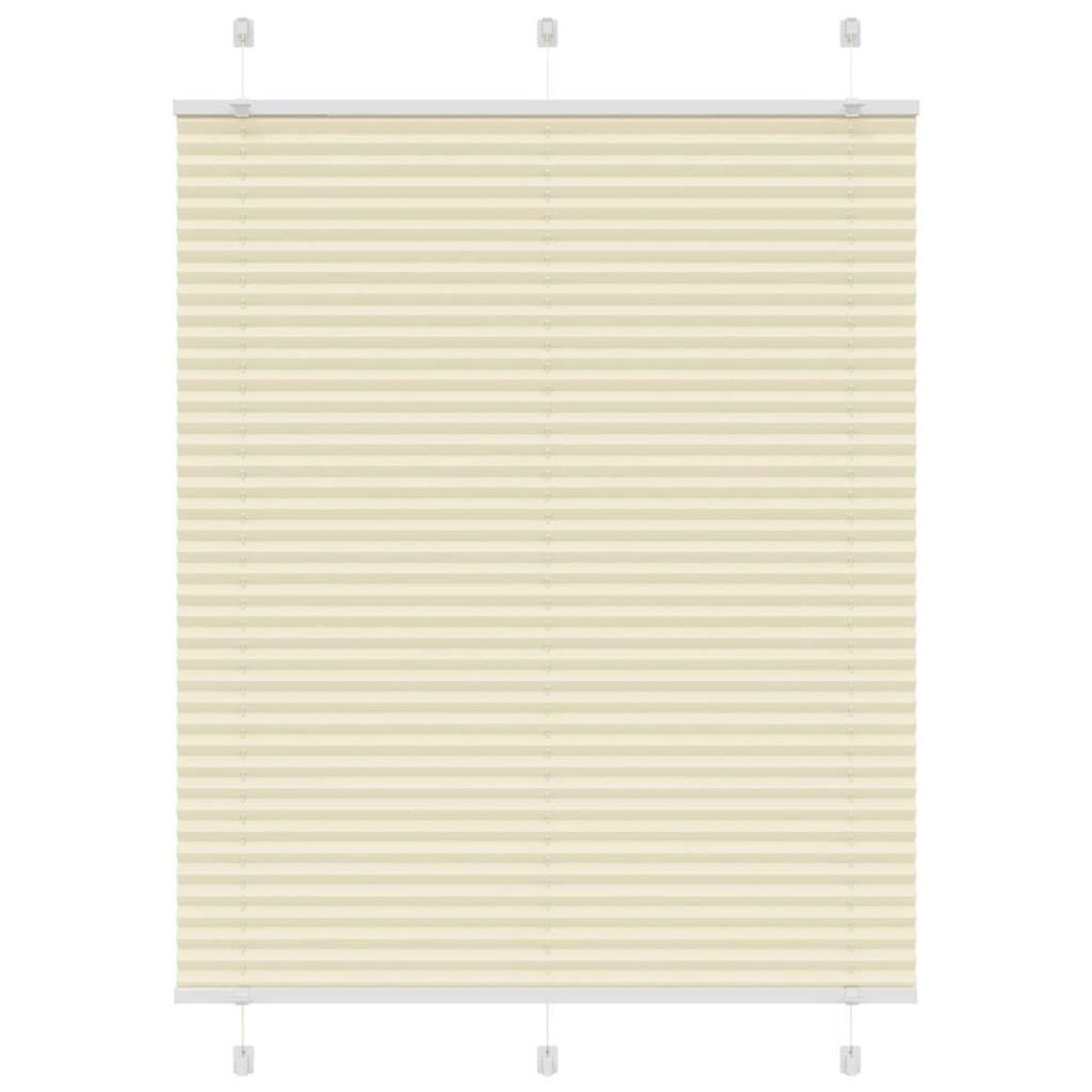 vidaXL Πλισέ περσίδα Κρέμα 110x100 cm Πλάτος υφάσματος 109,4 cm
