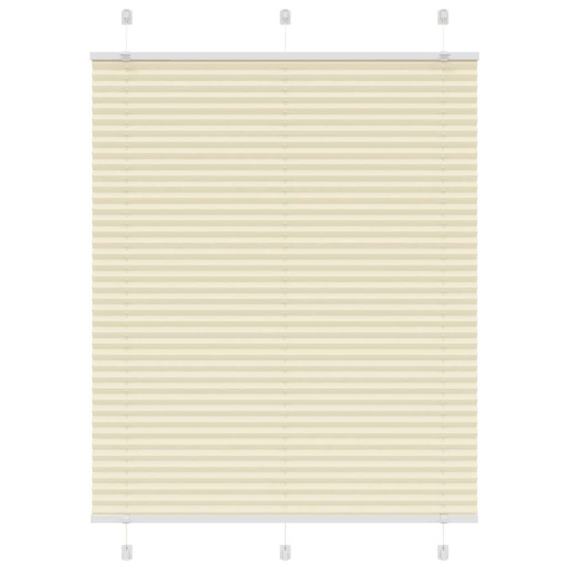 vidaXL Πλισέ περσίδα Κρέμα 110x100 cm Πλάτος υφάσματος 109,4 cm