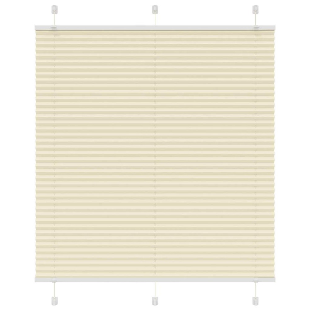 vidaXL Πλισέ περσίδα Κρέμα 115x100 cm Πλάτος υφάσματος 114,4 cm