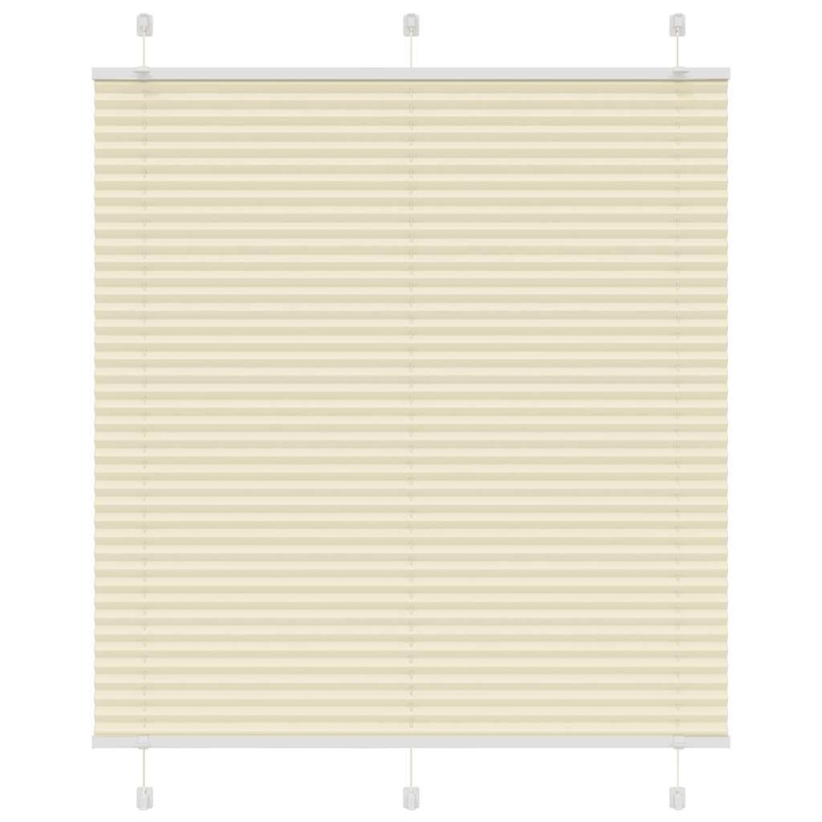 vidaXL Πλισέ περσίδα Κρέμα 115x100 cm Πλάτος υφάσματος 114,4 cm