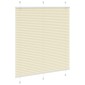 vidaXL Πλισέ περσίδα Κρέμα 115x100 cm Πλάτος υφάσματος 114,4 cm
