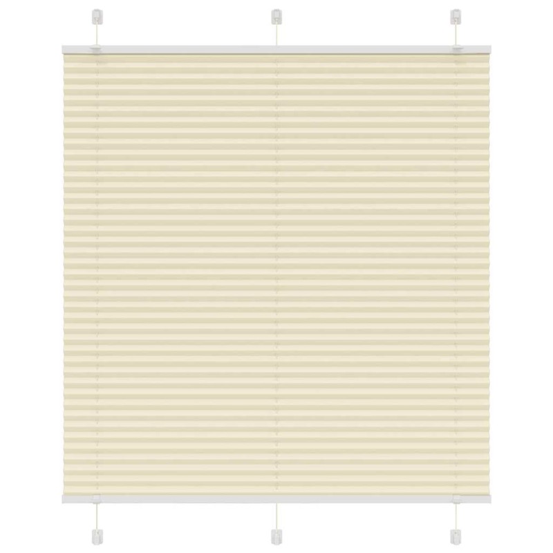 vidaXL Πλισέ περσίδα Κρέμα 115x100 cm Πλάτος υφάσματος 114,4 cm