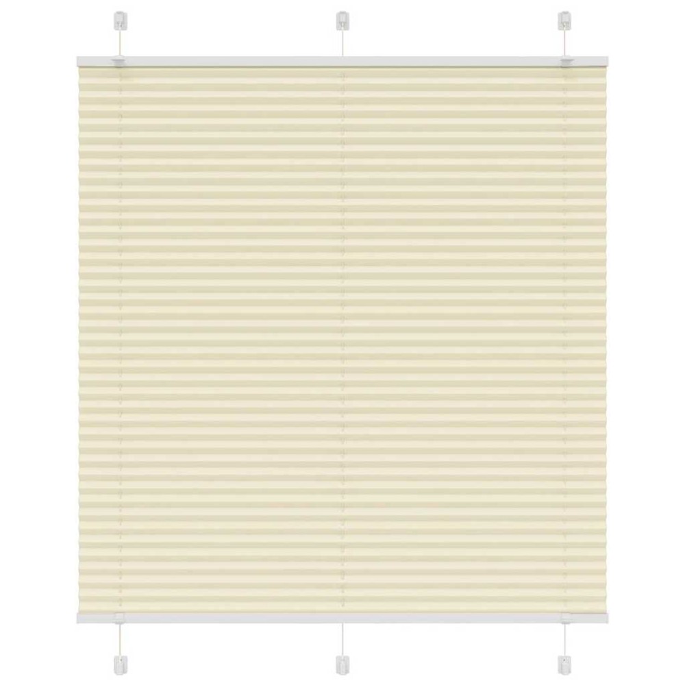 vidaXL Πλισέ περσίδα Κρέμα 120x100 cm Πλάτος υφάσματος 119,4 cm