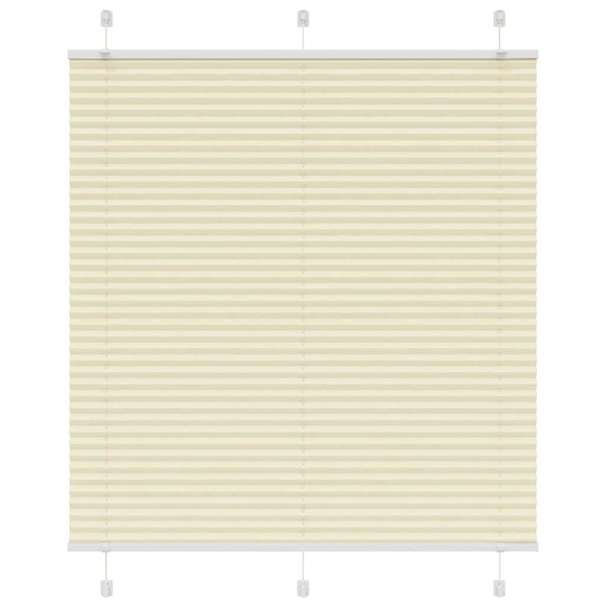 vidaXL Πλισέ περσίδα Κρέμα 120x100 cm Πλάτος υφάσματος 119,4 cm