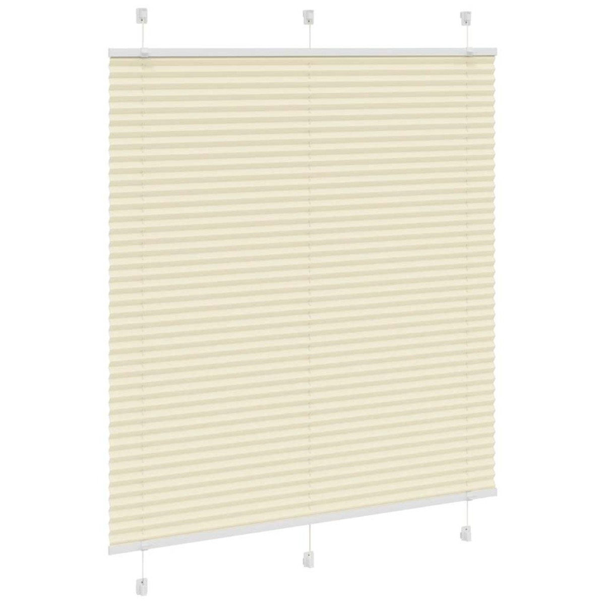vidaXL Πλισέ περσίδα Κρέμα 120x100 cm Πλάτος υφάσματος 119,4 cm