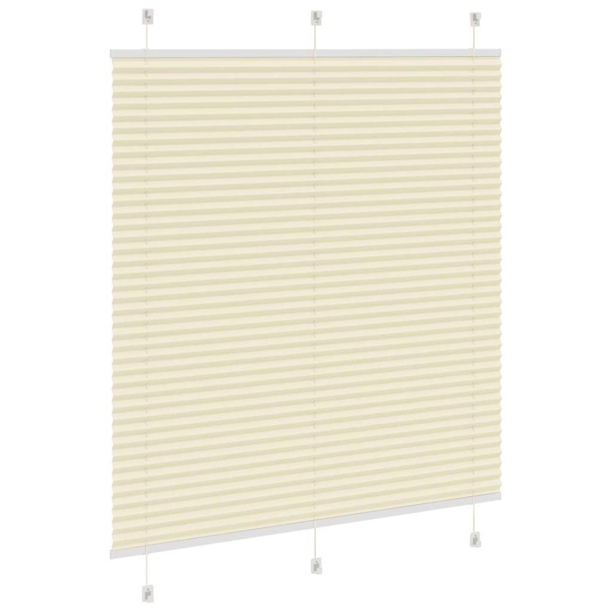 vidaXL Πλισέ περσίδα Κρέμα 120x100 cm Πλάτος υφάσματος 119,4 cm
